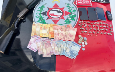 Operação integrada apreende armas e drogas na cidade de Borborema